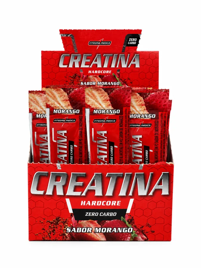 Creatina hardcore caja con 30 sobres de 3g